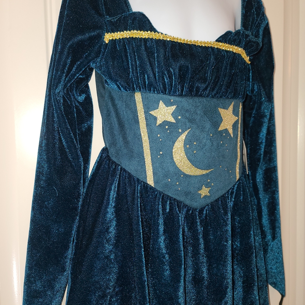 Kids  Wizard  Costume dress with cape and hat Sz 6/6x - Picture 5 of 5